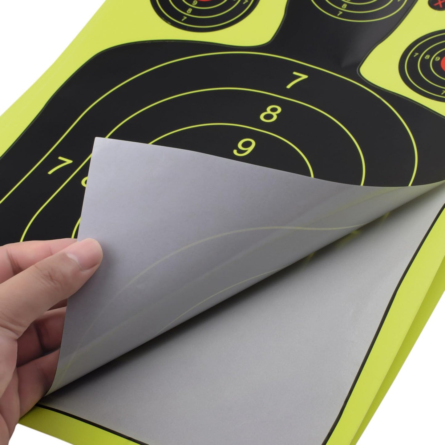 SKLK-SEL 12x18 inch Silhouette Splatter Targets -Easily See Your Shots Burst Bright When Hitting Target for BB Guns, airguns, Rifles, Indoor and Outdoor Ranges -10 Pack