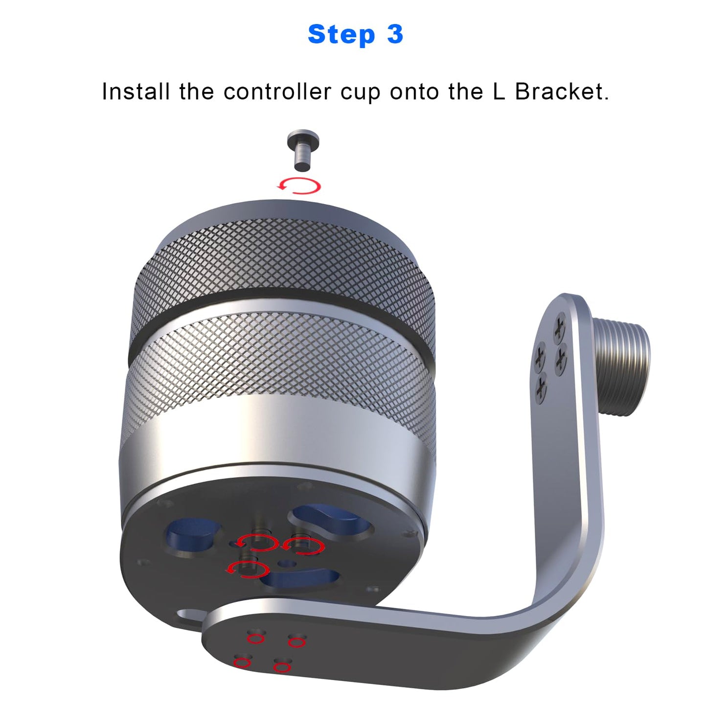 YEZRO L Metal Bracket - Retrofit Kit Y11 & Y11S, Convert Straight Down Version Golf Club Attachment(Y11/Y11S) to A 90 Degree Version