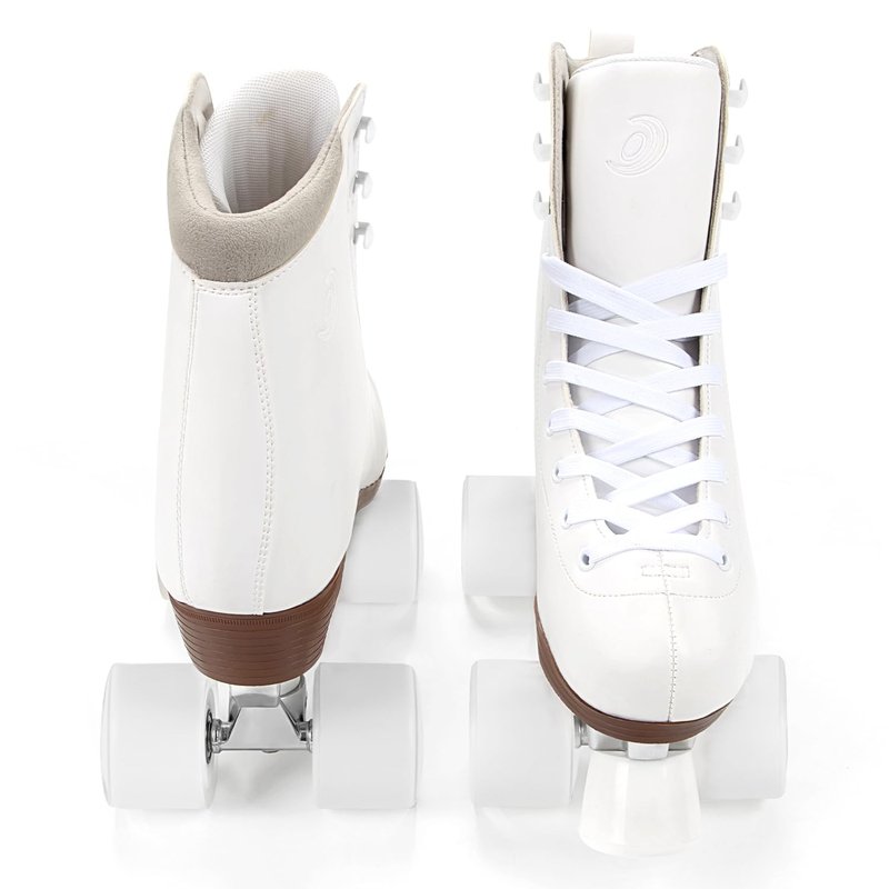 Besketo Classic High-top Roller Skates, PU Leather, Four-Wheel, Indoor/Outdoor, Beginner