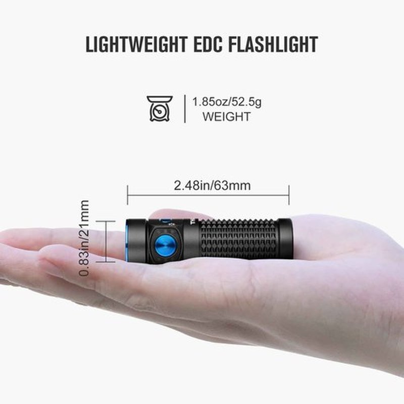 OLIGHT Oclip Rechargeable EDC Flashlight 300 Lumens Dual Sources Bundle Baton4 EDC LED Pocket Light 1300 LMS