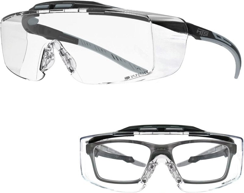 HTS HUNTERSKY Anti-Fog Lab Safety Glasses | Fit Over Eyeglasses Up to 1.88" | 100% UV Protection