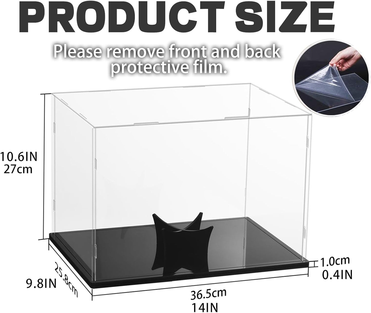 Football Display Case - Full Size Acrylic UV Protected Box for Autographed Memorabilia | Perfect for Collectors