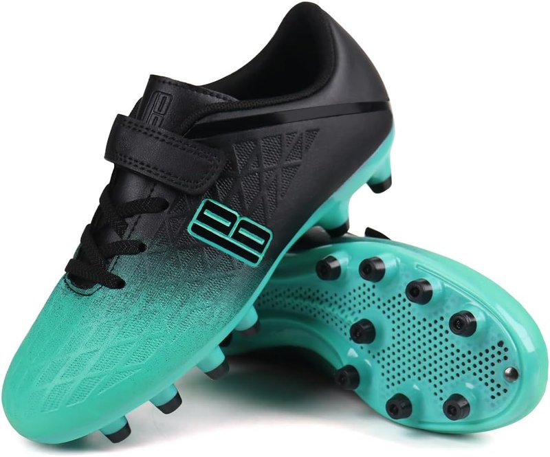 Kids Firm Ground Soccer Cleats - Boys & Girls Athletic Outdoor Football Shoes | Lightweight & Durable