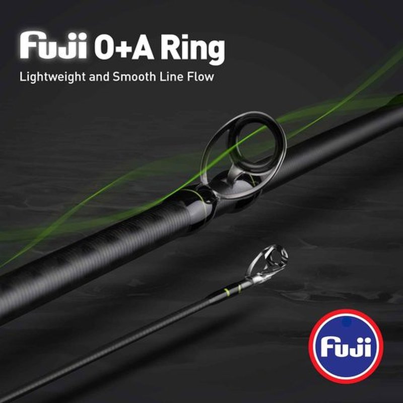 HANDING M1 Baitcaster Rod 7'3'' Heavy Power Fishing Rod 2-Piece with Fast Action Fuji Guide Rings for Largemouth Bass Northern Pike Muskie Snook Redfish