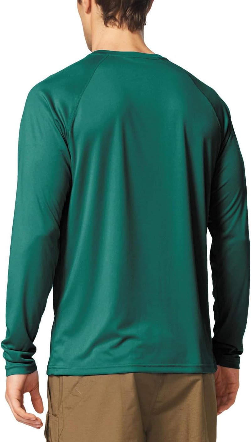 Men's Sun Protection Shirt - UV SPF UPF 50+ Long Sleeve Rash Guard for Fishing & Running | Quick Dry Lightweight
