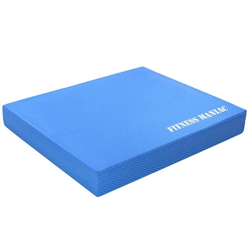 FITNESS MANIAC USA Balance Pad Physical Therapy Gym Exercise Mat & Foam Trainer Stability Disc Fitness Training Yoga Blue XL Cushion and Core Pads for Fit Seniors Exercises Balancing