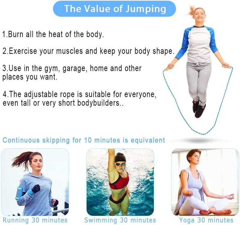 Adjustable 7ft Kids Jump Rope - Cotton Skipping Rope with Wooden Handles for Outdoor Fitness