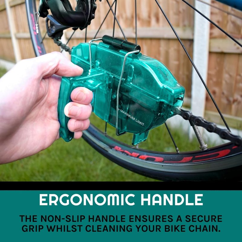 VeloChampion Green Handheld Bike Chain Cleaning Tool | No Chain Removal Needed | Durable Easy To Use for Through Bicycle Chain Maintenance
