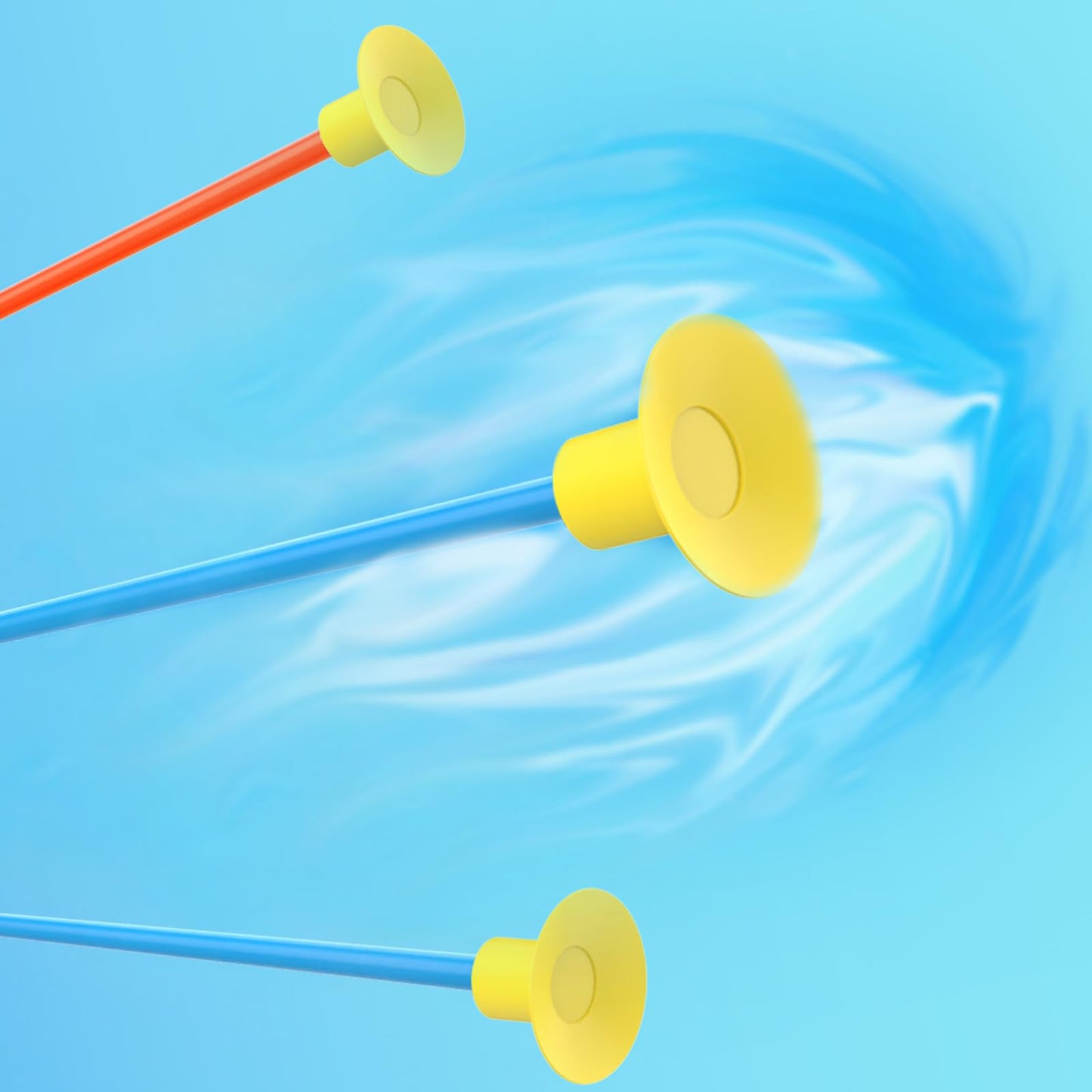 Suction Cup Arrows Blue, 7 Pack Replacement, 16" Long Extra Arrows, Compatible with Most Brand Archery Sets