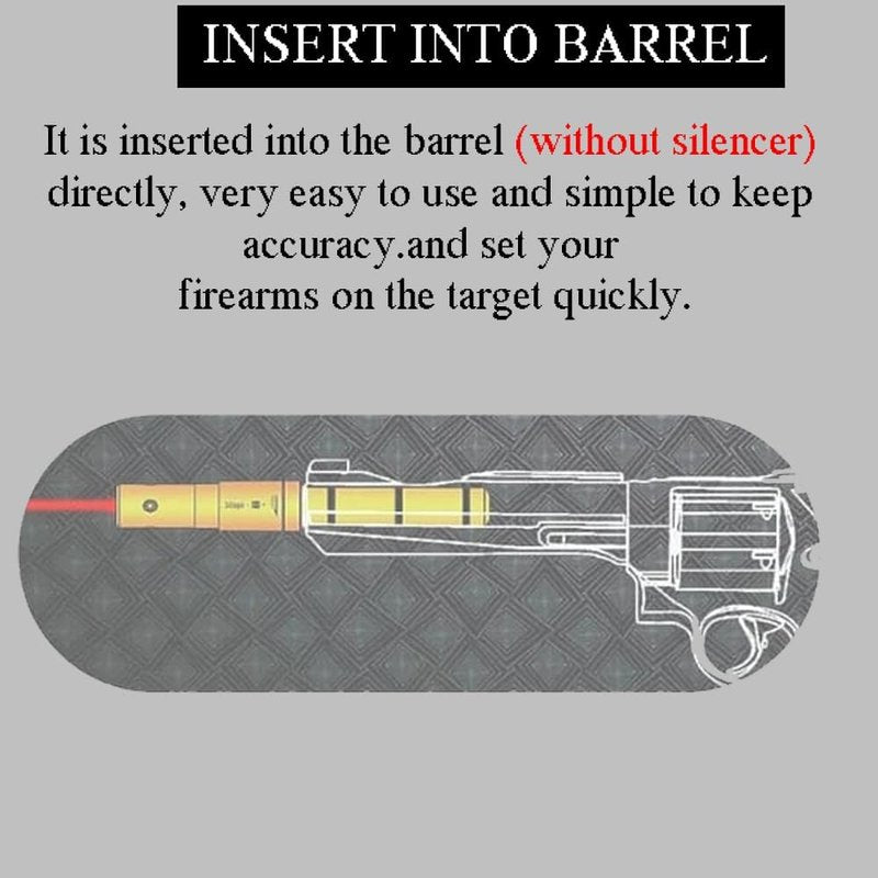 GOTICAL .38Spl Caliber Laser Boresighter Collimator, .38 Special, 9mm, .380 ACP, .357 Magnum, and .357 SIG, End Barrel Red Dot, Sight for Rifle Pistols