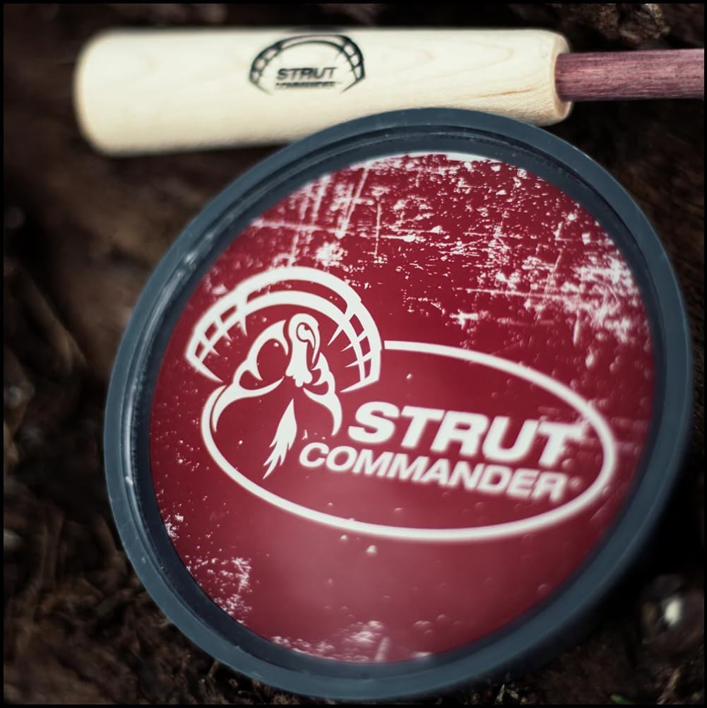 Turkey Pot Call - STRUT COMMANDER Slate & Cherry Scratch Call for Realistic Sound | Perfect for Hunters