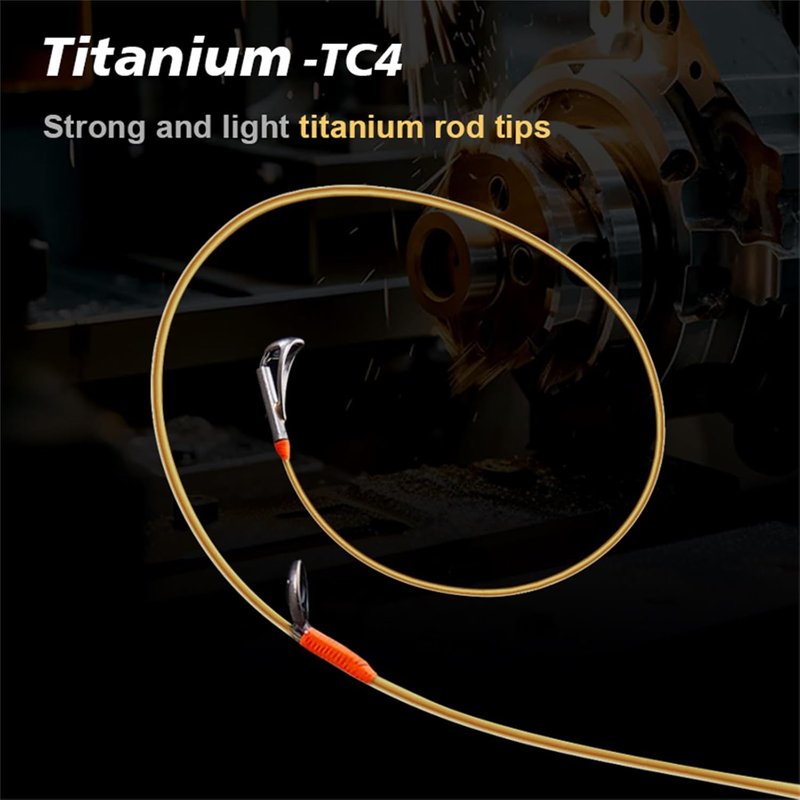 **Titanium-T Ultralight Fishing Rod - Carbon Fiber Spinning & Casting for Trout, 5-6ft, Cork Handle**