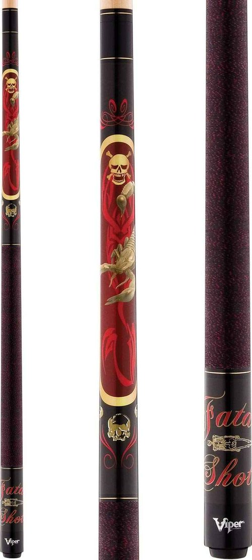 Viper by GLD Products Underground 58" 2-Piece Billiard/Pool Cue, Fatal Shot, 19 Ounce,Red,50-0652-19