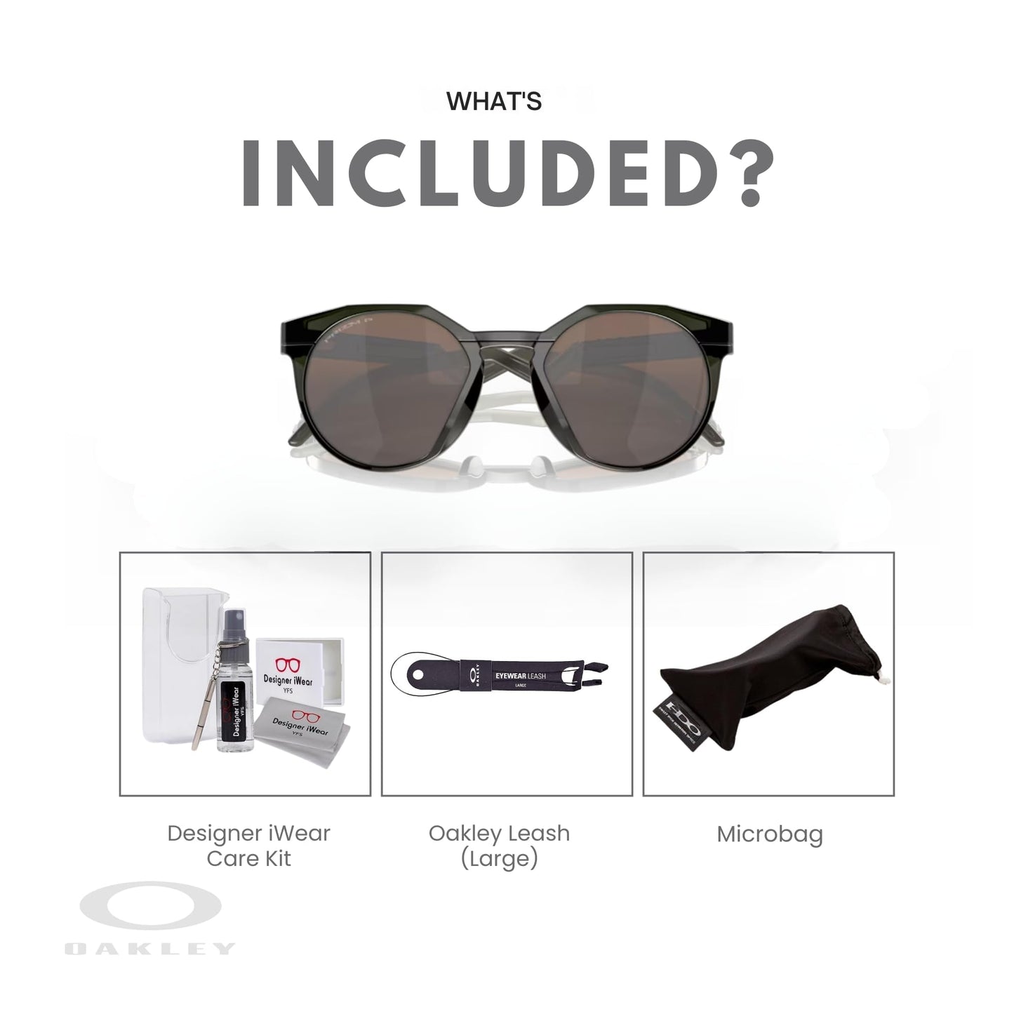 Oakley OO9242 HSTN 924203 52MM Olive Ink/Prizm Tungsten Round Sunglasses for Men + Bundle with Designer iWear Complimentary Eyewear Kit