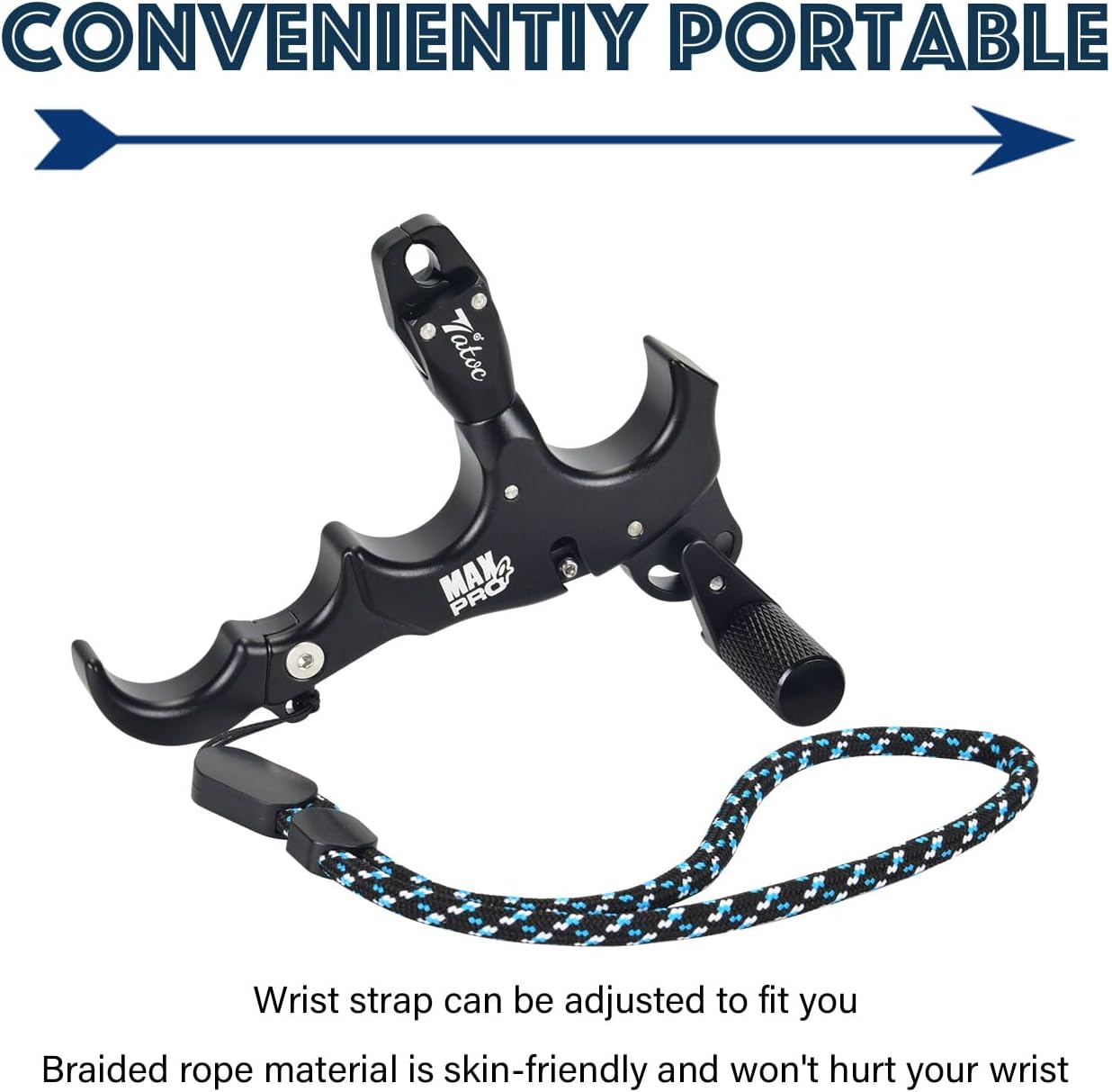 Thumb Release for Compound Bow - 360° Rotatable Archery Release with 3/4 Finger Grip