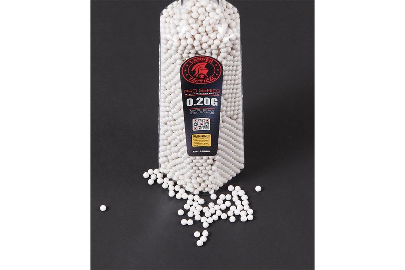 Lancer Tactical Airsoft BBS for Outdoor Field Bulk Premium Polished 6mm 0.20g-0.30g 5100 Rounds for Each Bottles X3-Outdoor Field Compliant