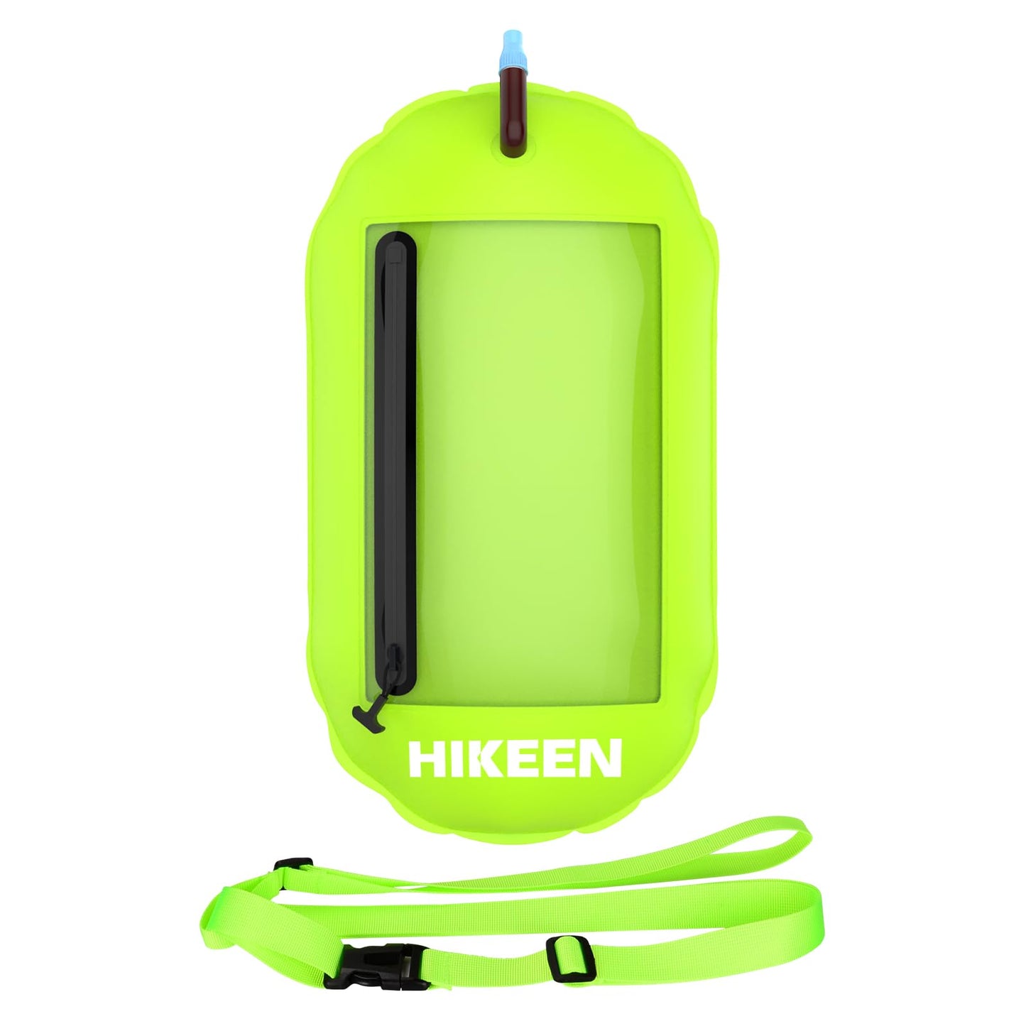 Hikeen Swim Buoy - 2 PCS Waterproof Touchscreen Swim Buoy, Update Swim Safety Float w/Adjustable Waist Belt for Open Water Swimmers -Be Bright, Be Safer