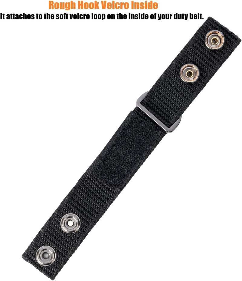 Duty Belt Suspenders with Metal Ring Attachments - Utility Tool Connectors for Police Harnesses