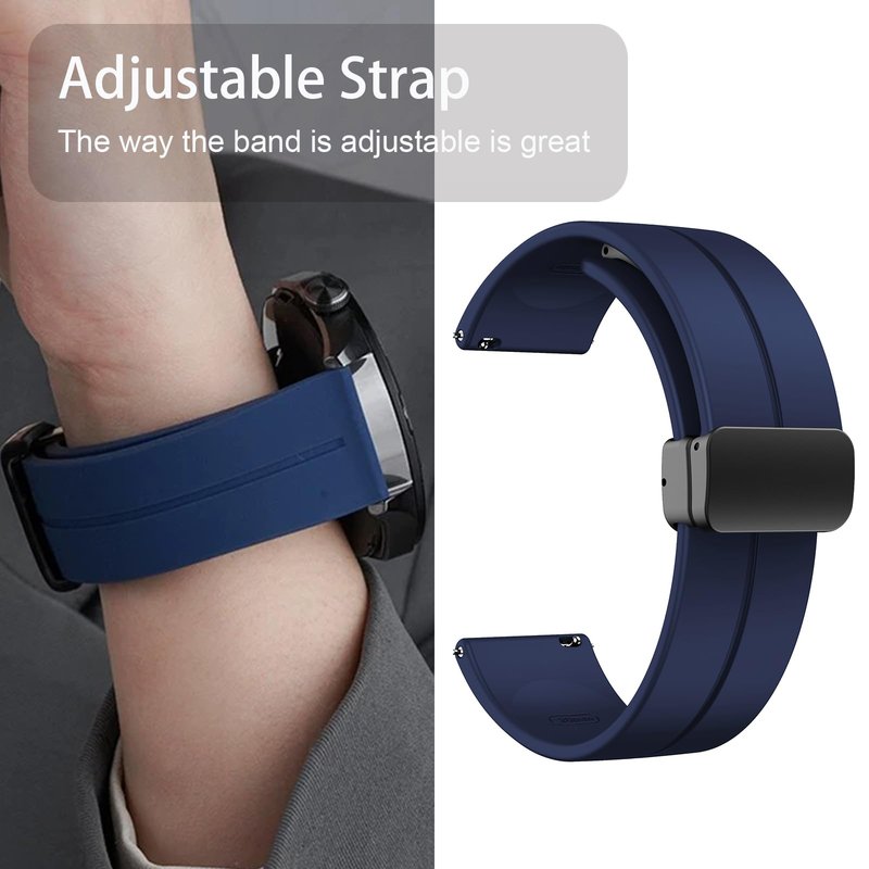 Lamshaw Compatible with Huawei Watch Fit 4 Pro Bands, Soft Silicone Sport Wristband Replacement Straps Compatible with Huawei Watch Fit 4 Pro, Fit 4, Fit 3 (Blue, For Fit 4 Pro, Fit 4, Fit 3)