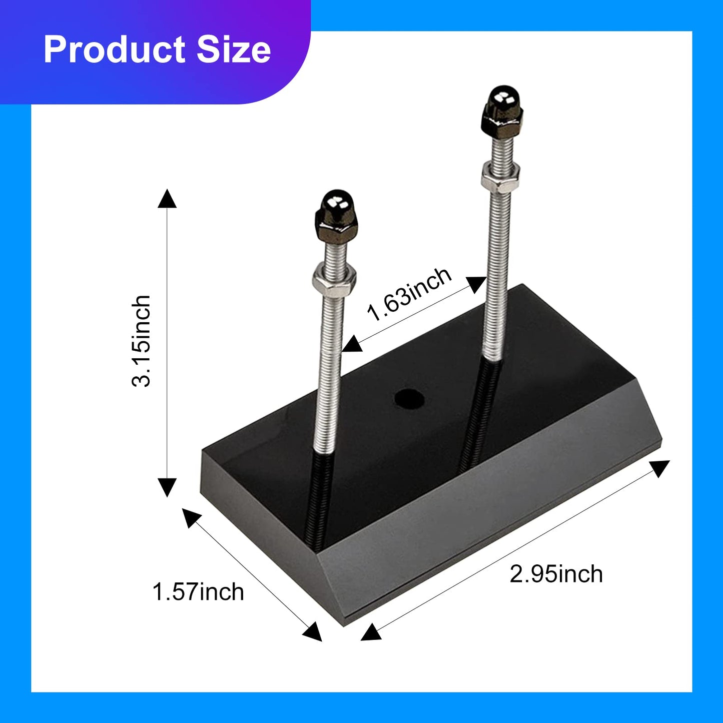 Audoloku 2 Packs Skateboard Wall Mount Skateboard Hanger for Skateboard Deck Display and Storage Tool (Black)