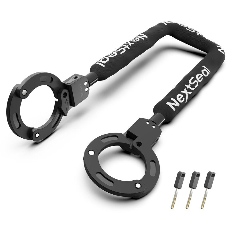 NextSeal Electric Scooter Lock, High Security Scooter Lock, Keyless Locking, 35.5inch Anti Theft Bike Chain Locks with Key, Bicycle Accessories for Scooters, Bike, Fence