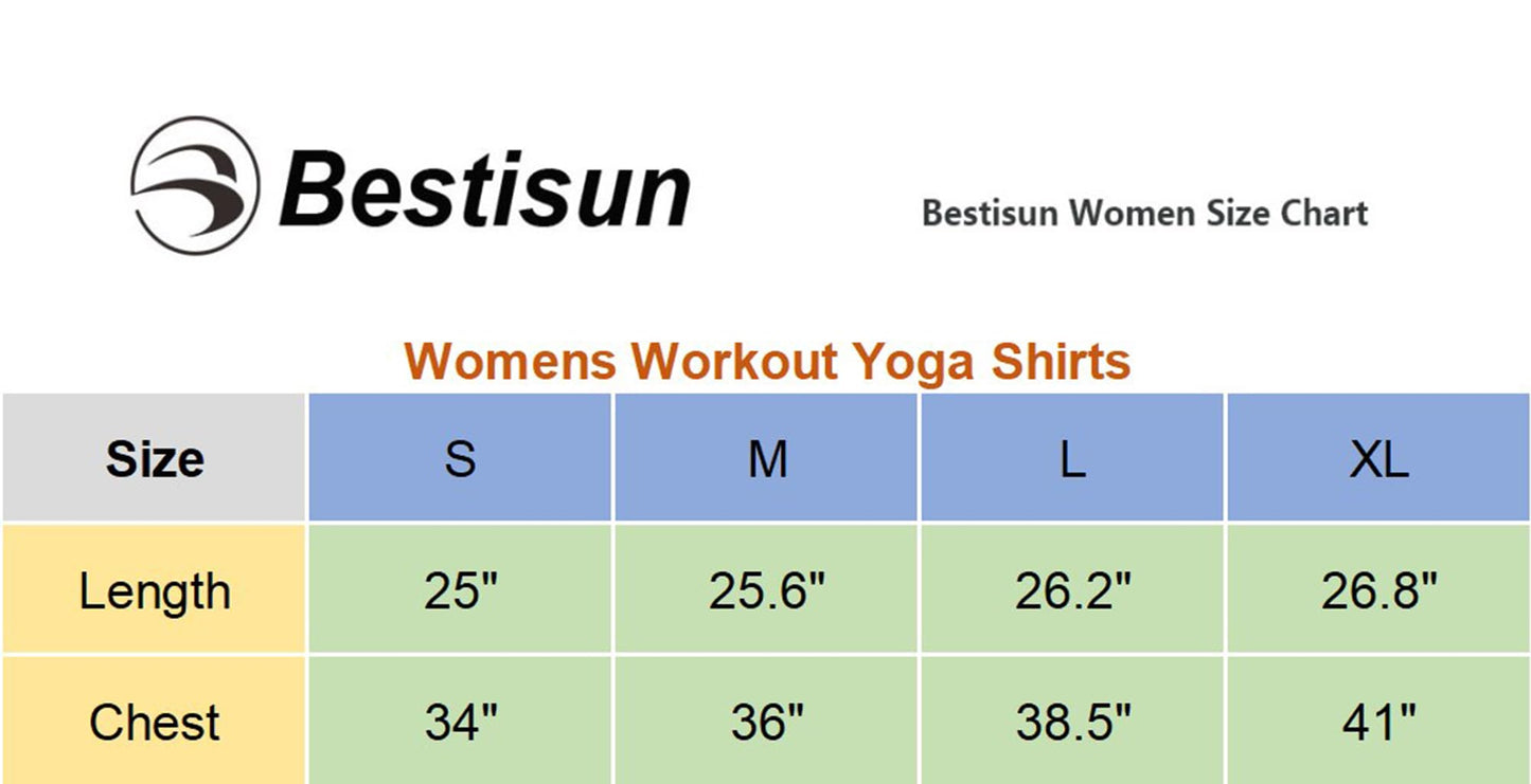 Bestisun Womens Exercise Tops Yoga Shirts Workout Tanks Athletic Shirts Breathable Gym Tops Yellow M