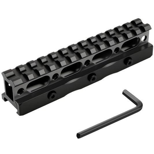 PUKESI 13 Slots Picatinny Rail Riser Mount, 1" High Profile Picatinny Riser Mount Short Pic Rails Accessories for Optic Red Dot Risers, with See-Through Design