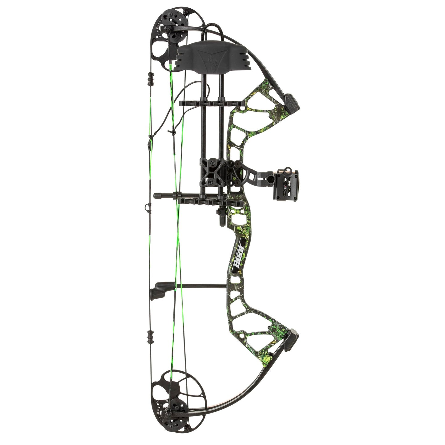 Bear Archery Royale RTH Compound Bow, Ready-to-Hunt Package, Right Handed Archers, 27" Bow, Adjustable Draw Weight 5-50lbs, Adjustable Draw Length 12"-27", Toxic