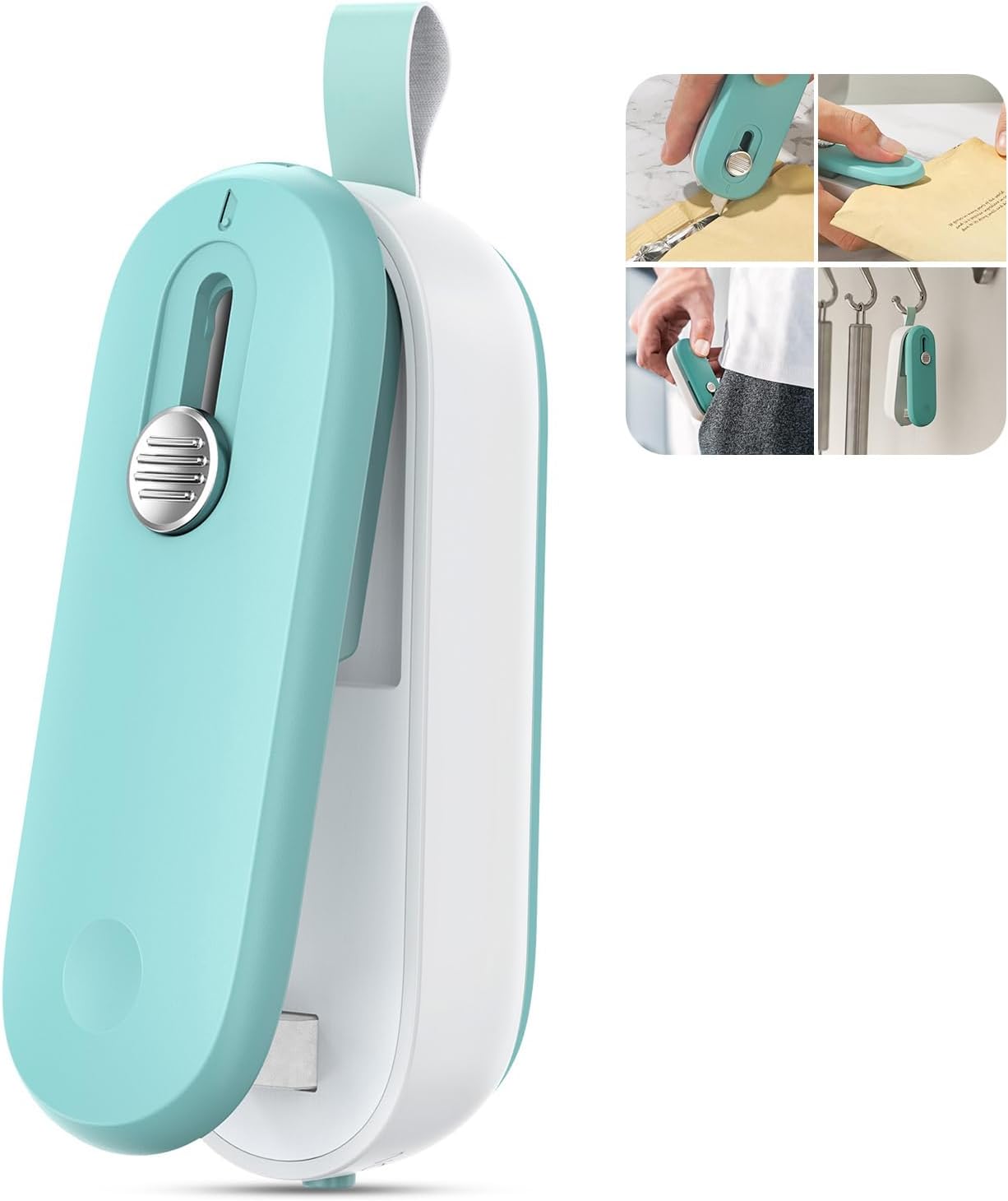 Mini Bag Sealer - 2 in 1 Heat Seal and Cutter for Snacks & Food Storage | Portable Handheld Design