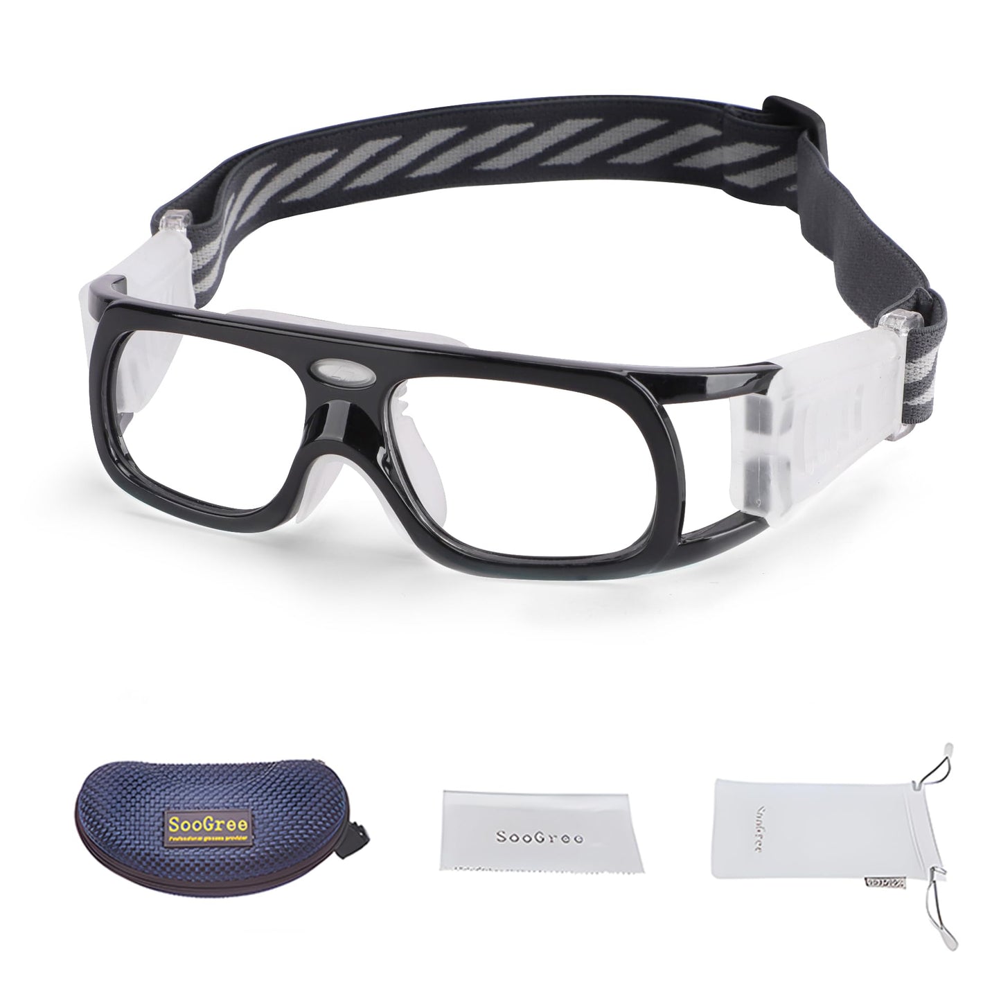 SooGree Men Basketball Glasses.Soccer Football Sport Protective Eyewear Safety Goggles,Sports Glasses with Replaceable Lens