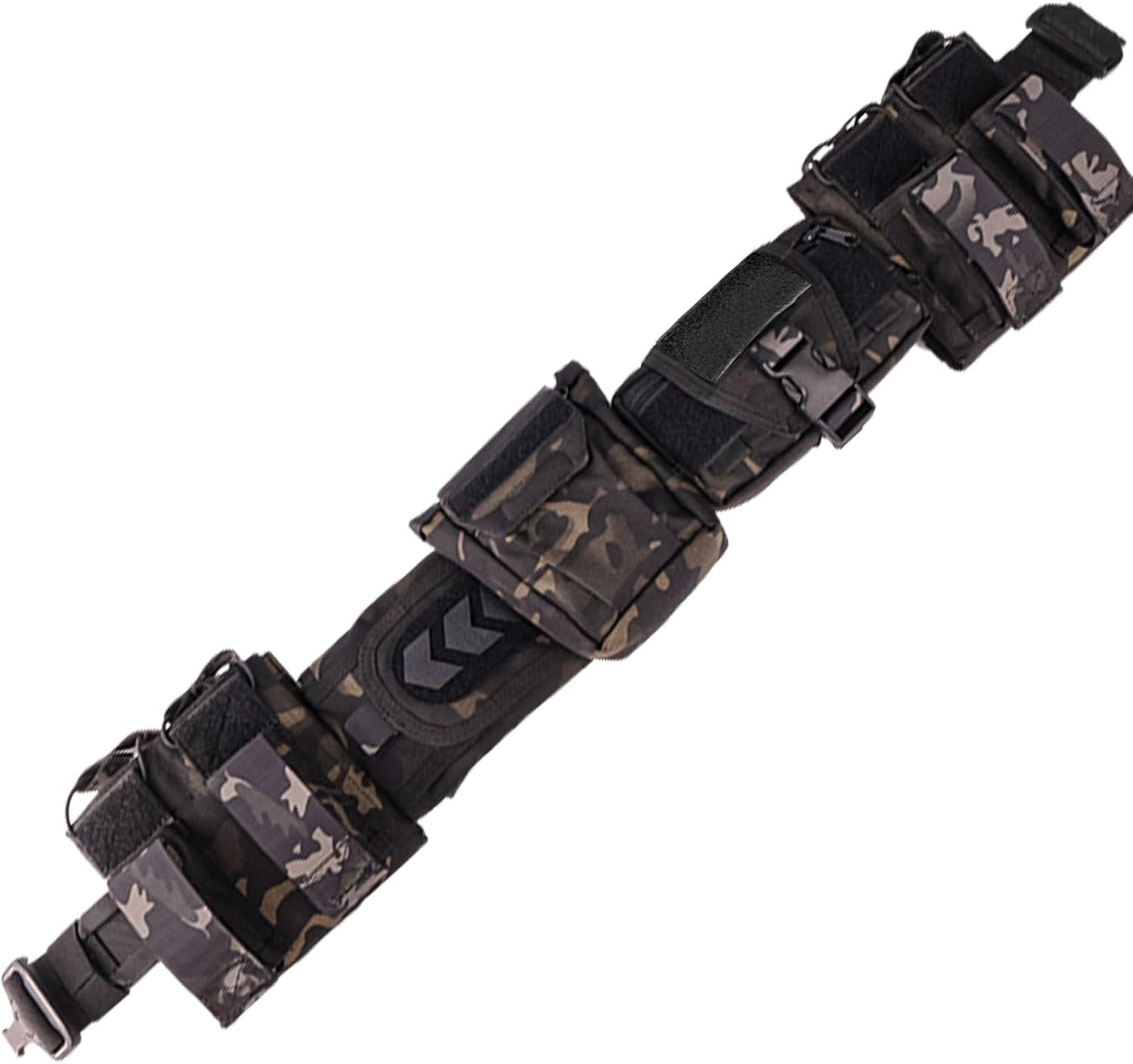 Tactical Battle Belts for Men - Heavy Duty Quick Release Airsoft Belt with 7 Pouches | Adjustable Size