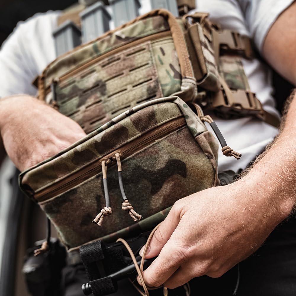 ACETAC S.O.P. Tactical Chest Rig with 5.56/7.62 Magazine Pouch Holder, Pistol Pouch, Wing Pouch, Molle Dangler Pouch