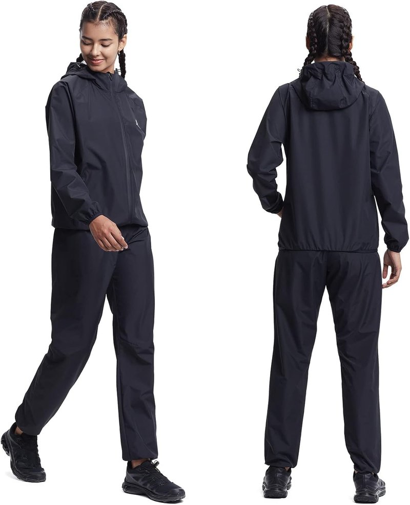 Sauna Suit for Women - Machine Washable Sweat Jacket & Pants | Anti-Rip Workout Gear