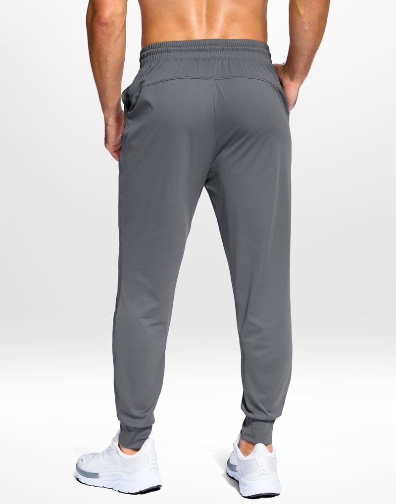 G Gradual Men's Joggers Lightweight Athletic Workout Pants with Pockets Stretch Track Running Sweatpants for Men Gym Sports(Graphite Grey,L)