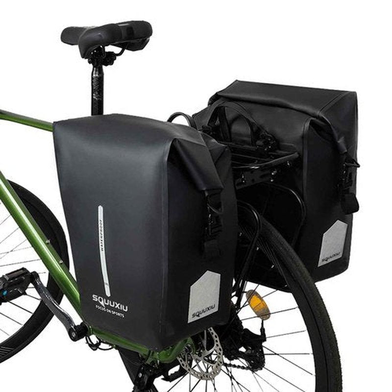 SOUUXIU 18L Bicycle Pannier Bag Waterproof Multi-Functional 1PCS/2PCS, Dry Sacks Bike Saddle Bag Quick Release Bike Rear Rack Bag Large Luggage Trunk Bag for Mountain Bikes/Road Bikes