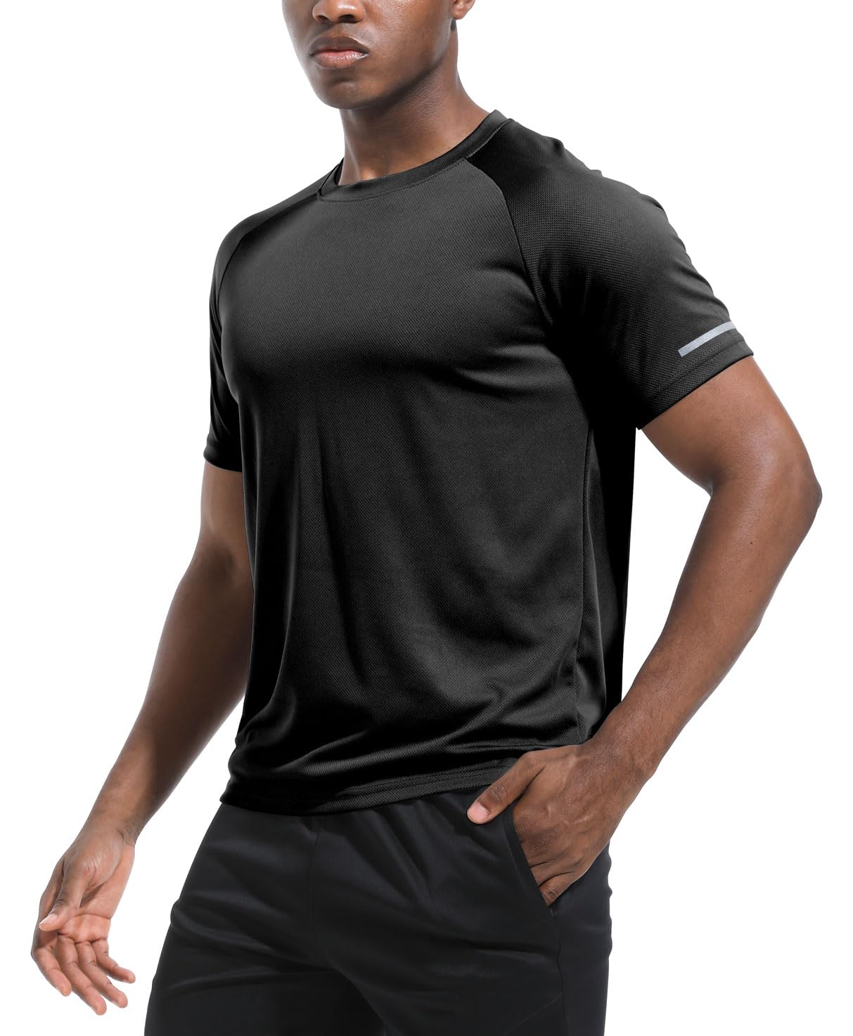 Boyzn Men's 3 Pack Athletic Shirts Quick Dry Short Sleeve Sport T-Shirt Moisture Wicking Workout Shirts Mesh Running Shirts for Men Black/White/Gray-3P06-3XL