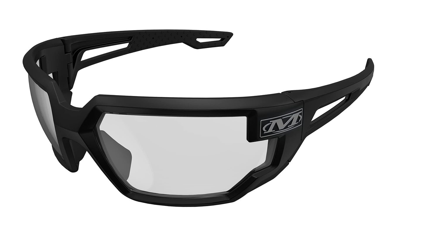 Mechanix Wear Type-X Clear Lens Safety Glasses - Anti-Fog Polycarbonate Industrial Safety Glasses - Ventilated Temples & Scratch-Resistant Lenses - Black Frame
