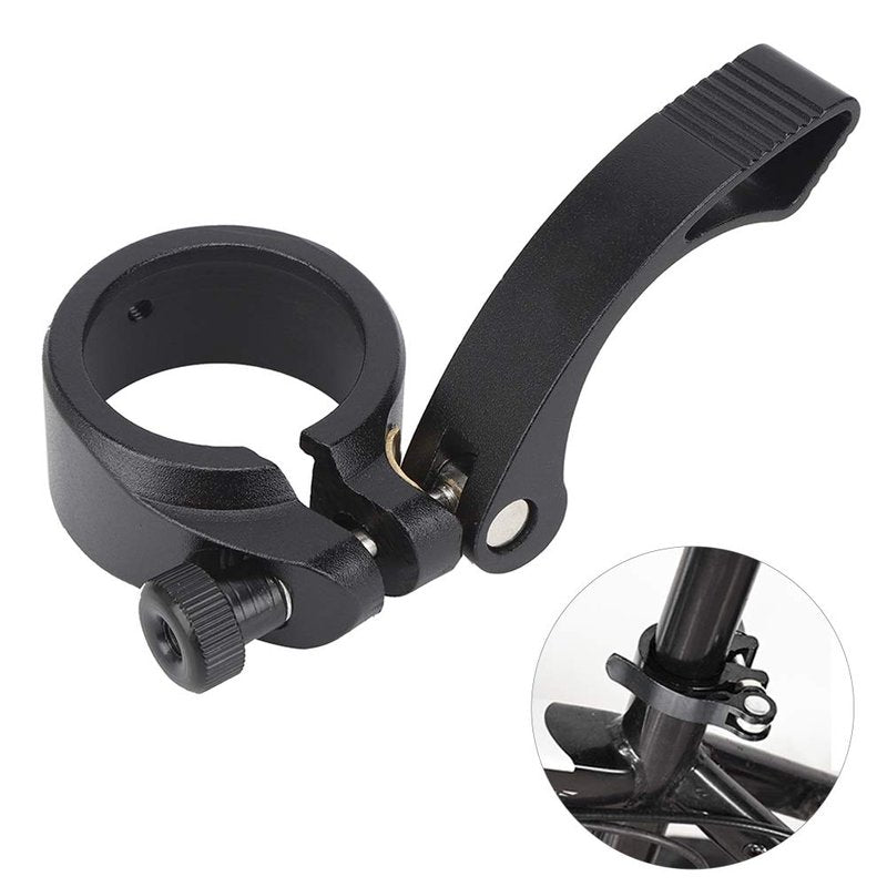 Natudeco 3PCS 40mm Bike Seatpost Clamp Aluminum Alloy Black Lightweight Steel Metal Cycling Seat Bike Universal Quick Release Seatpost for Bicycle Accessory