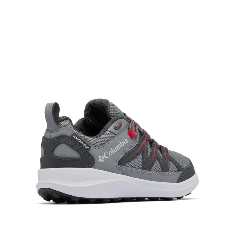 Columbia Youth Unisex Peakfreak Rush Waterproof, Titanium Grey Steel/Mountain Red, 4