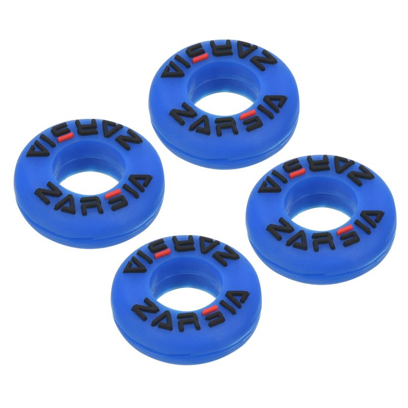 PATIKIL Tennis Vibration Dampener, 4 Pack Round-Shaped Silicone Shock Absorber Racket String Damping for Tennis Racquet, Blue