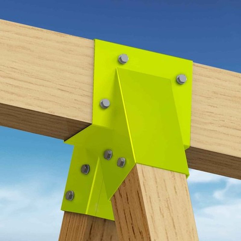 Highpro 4 Heavy Duty Swingset Hardware and 1 Swing Set Middle Bracket, Swing Hangers for Wooden Sets Hardware A-Frame Swing Set Parts with All Mounting Hardware for Porch, Patio, Playground Indoor/Out