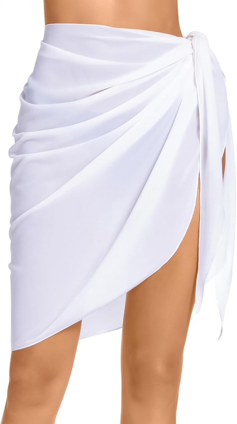 Women's Chiffon Sarong Coverup - Stylish Beach Wrap Skirt for Swimsuits | Versatile Swimwear Accessory