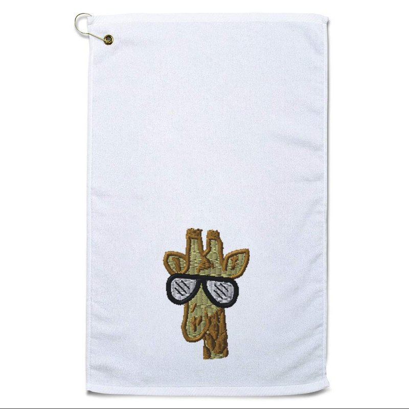 Style In Print Golf Towel Cool Giraffe Cotton Bag Accessories White