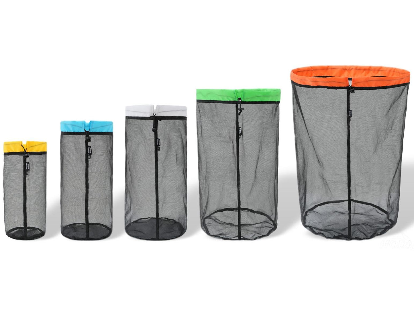 Nasebila Mesh Bags Drawstring 5 Pack - Lightweight Stuff Sack for Travel, Backpacking & Camping - Compression Sack for Sleeping Bag Storage