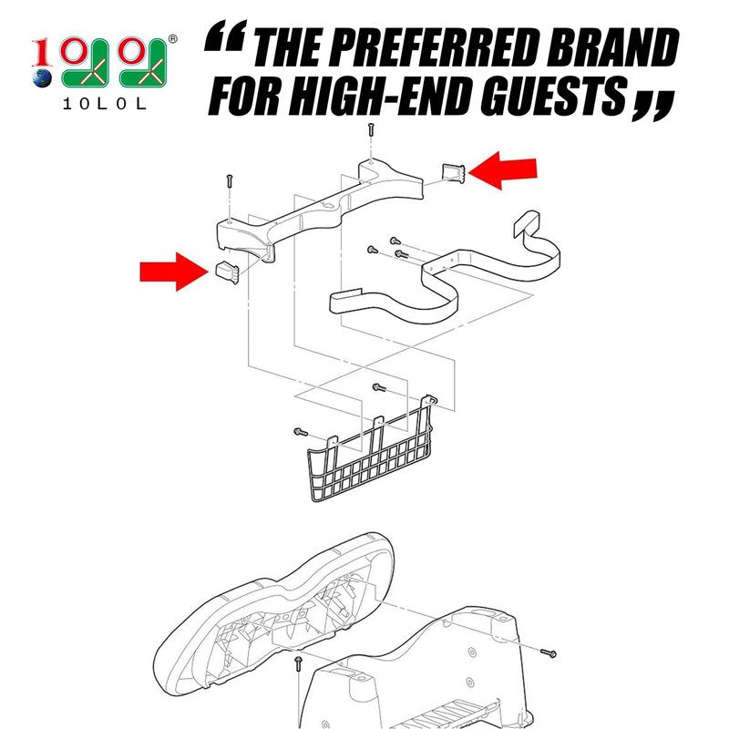 10L0L Golf Cart Rear Seat Bag Attachment Holder Bracket, Universal Bag Rack Strap Buckle Fits for Club Car Precedent 2004-up Gas & Electric, OEM# 102517001