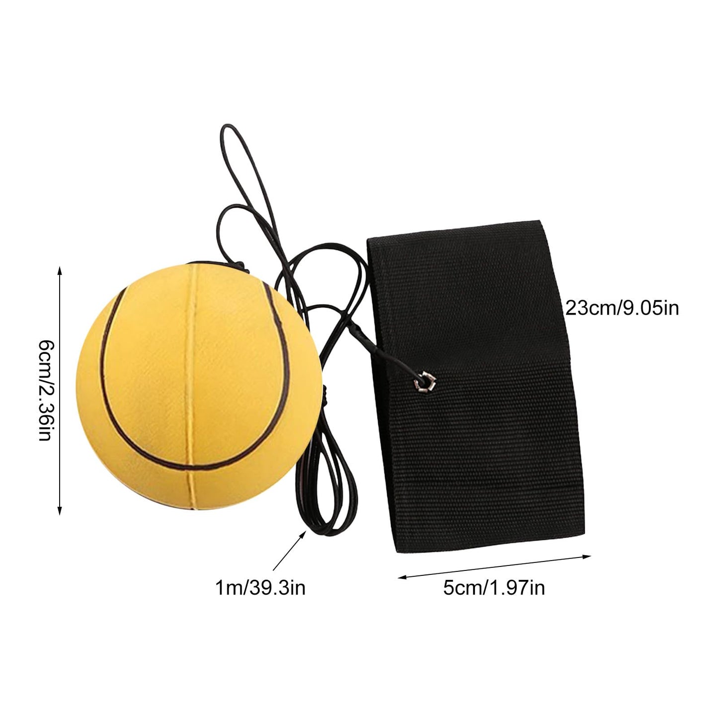 Wrist Return Ball Rubber Sport Ball with Wrist Strap and String | Rebound Ball Sports Bouncy Ball,Wrist Rebound Toy on Elastic String Ball Wrist Toy for Teens Adults Wrist Exercise