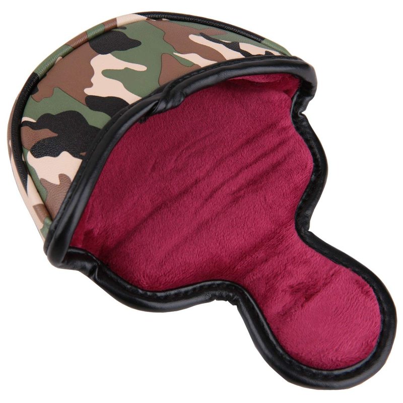 Golf Builder Green Camouflage Golf Mid Mallet Putter Head Cover Small Mallet Cover with Magnetic Closure (Green)