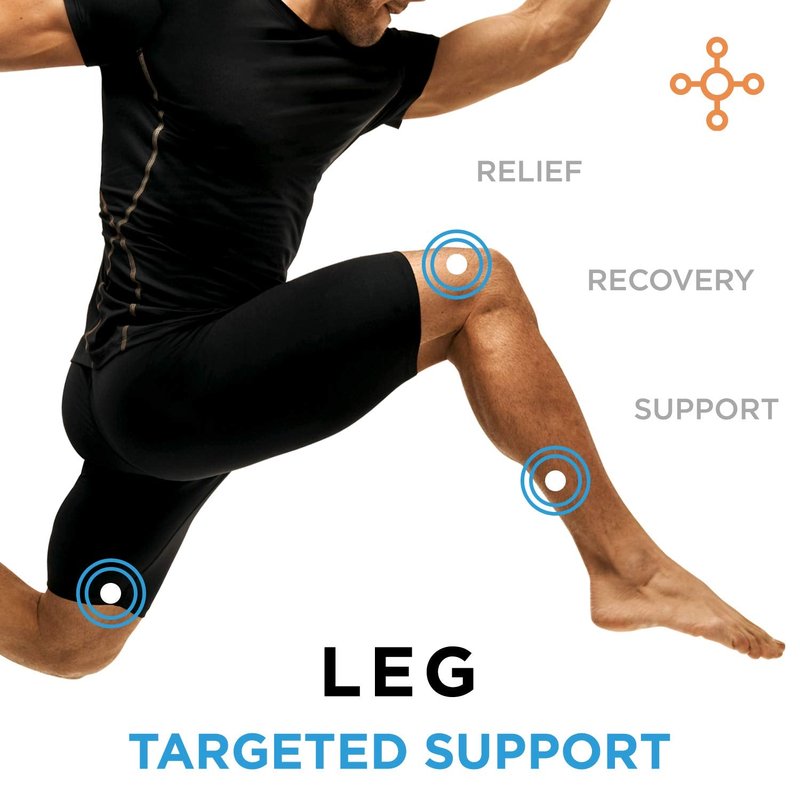 Tommie Copper Performance Compression Leg Sleeve, Unisex, Men & Women | Breathable Support for Muscle Fatigue & Recovery - Black - X-Large