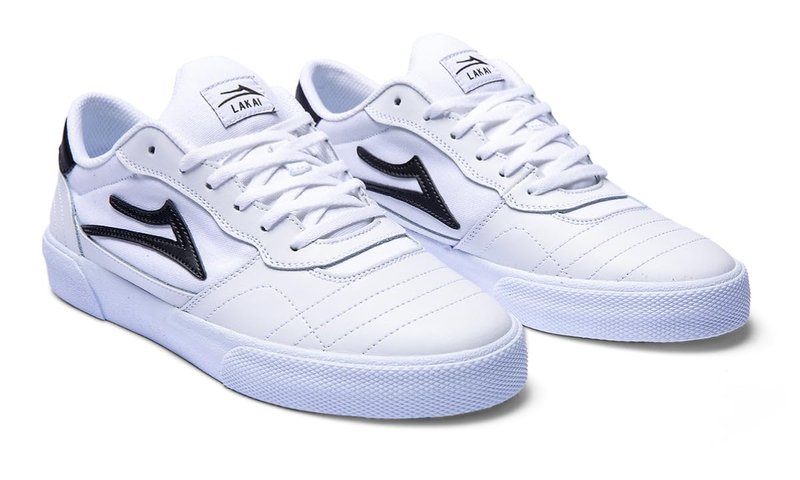Lakai Cambridge Low-Top Men’s Skateboarding Shoes – White Leather, Size 9.5 US – Durable, Grippy & Breathable Skate Shoes for Men – Men’s Skateboard Shoe, Low Top Skater Shoe