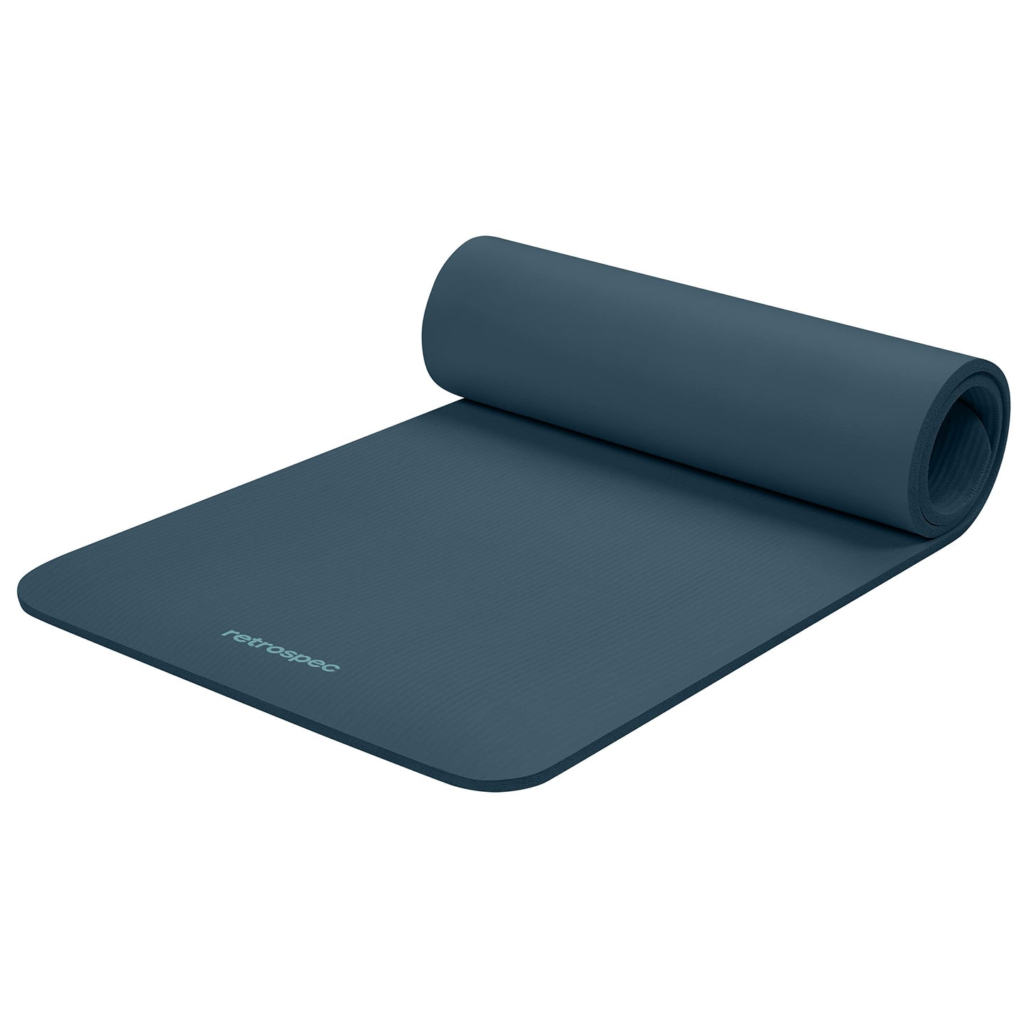 Retrospec Retrospec Solana Yoga Mat 1/2" Thick w/Nylon Strap for Men & Women - Non Slip Excercise Mat for Yoga, Pilates, Stretching, Floor & Fitness Workouts ,Ocean Blue